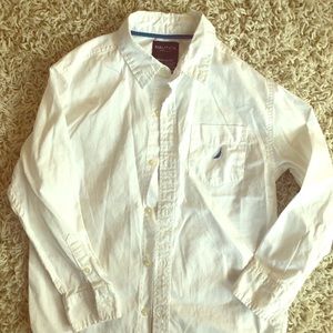Boys size 10/12 medium Nautica casual button down